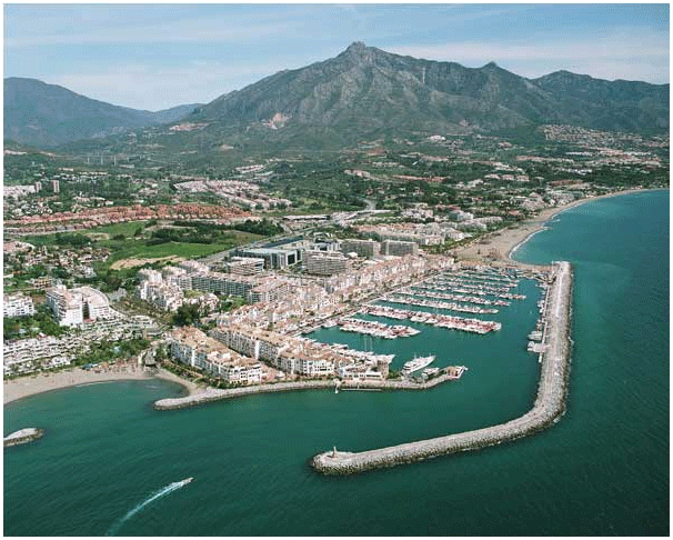 Marbella marina from the air