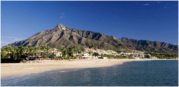 La Concha mountain above the Marbella shoreline